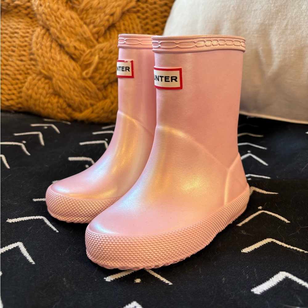 Hunter Iridescent Pink Rain Boots